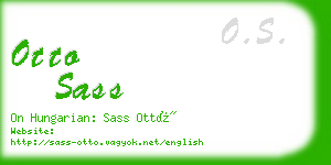 otto sass business card